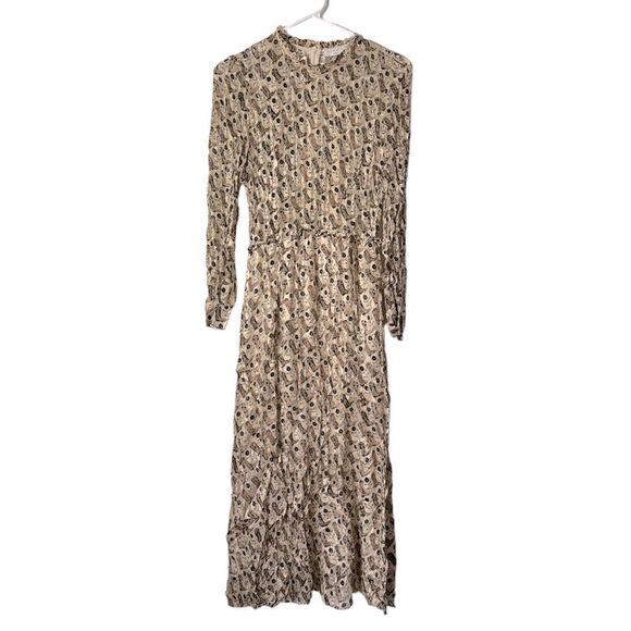 Sandro Western Cowboy Boot Print Silk Midi Dress - Picture 3 of 12